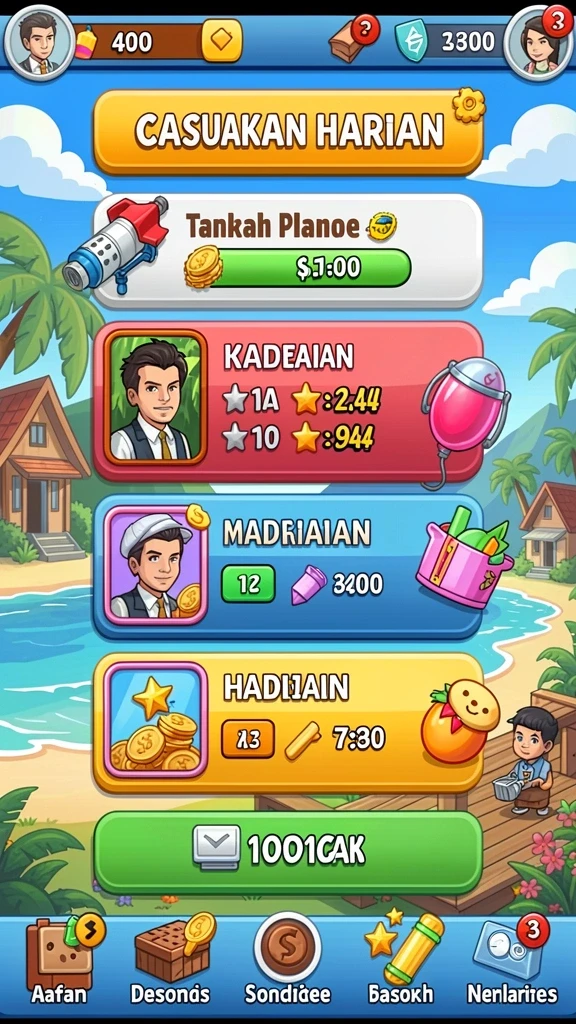 idrgame - Tangkapan layar memperlihatkan interface pengguna yang menarik dan interaktif.