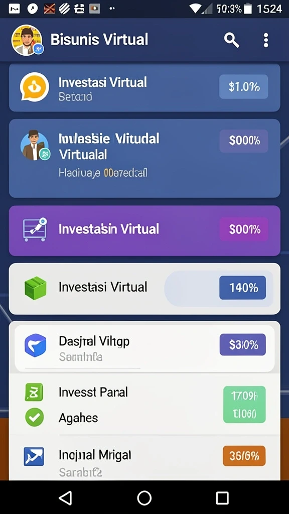 v98 - Tampilan menu utama yang menarik dan interaktif.